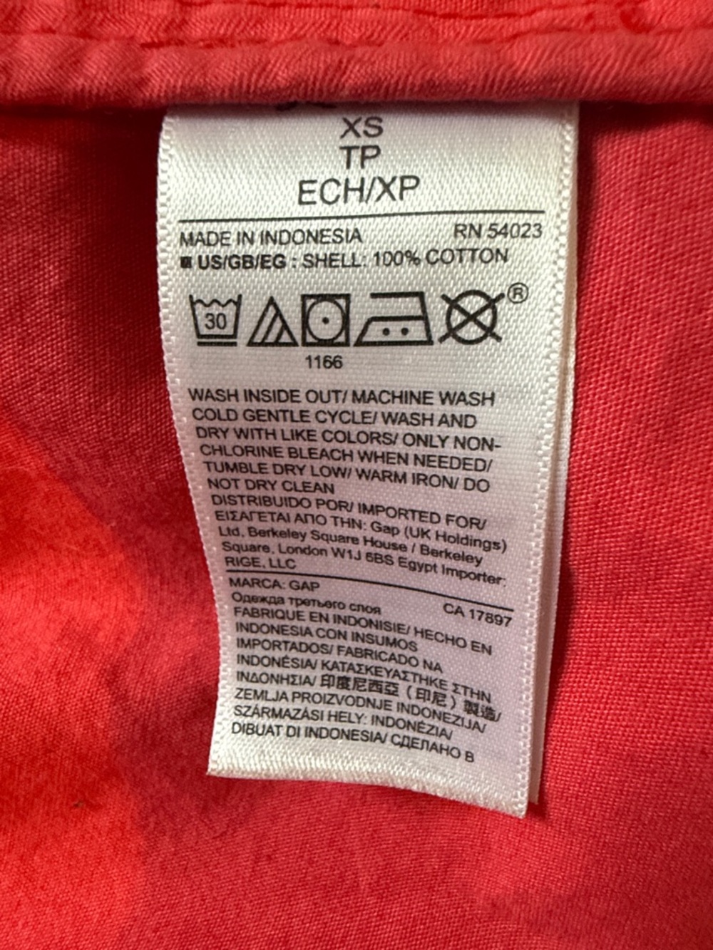 GAP Women's Coral-Red Utility Jacket - Picture 7 of 7
